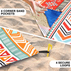 Hihoho Extra Large Waterproof Sandproof Beach Mat 79 X 83 / 120X108 For 1-8 Adults Quick Drying Durable Outdoor Picnic Mat For T