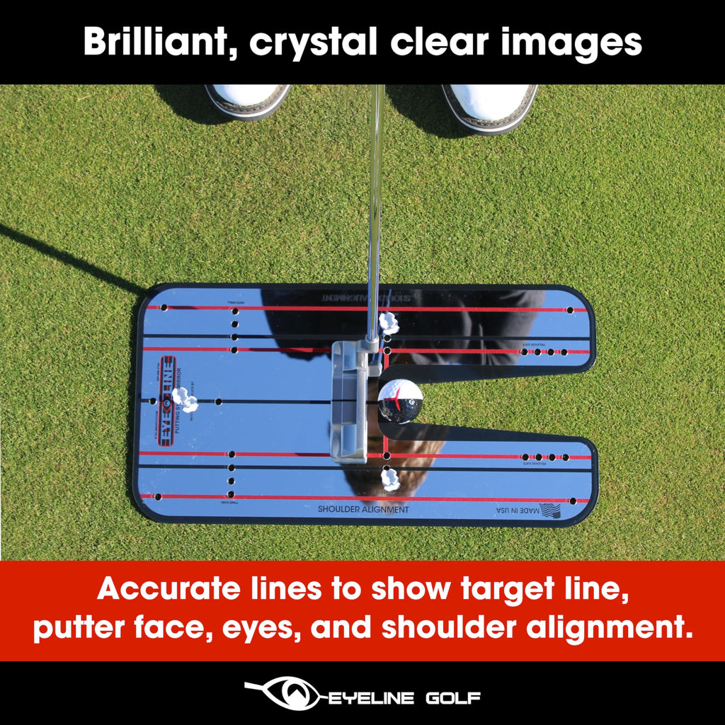 Eyeline Golf Patented Classic Putting Mirror Training Aid - Portable Putting Trainer For Games Drills. Mirror Size 9.25 X 17.5 I