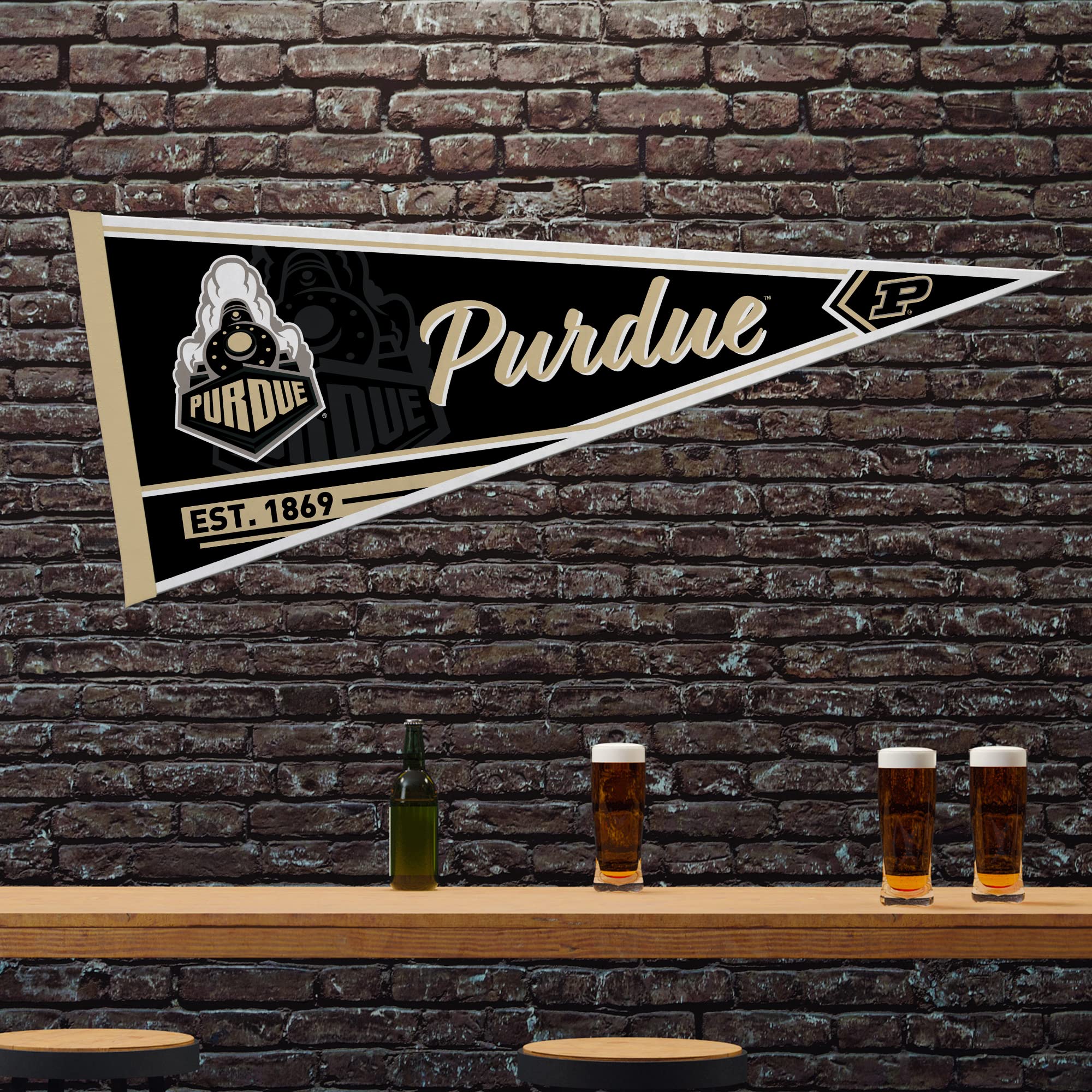 Rico Industries Ncaa Purdue Boilermakers Classic 12'' X 30'' Felt Wall D  Cor Pennant - Great For Home/Bed Room/Man Cave D  Cor