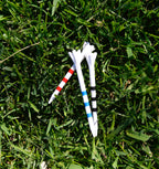 Champ 3-1/4'' My Hite Flytee White/Blue Stripe Golf Tee, 100 Count