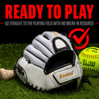 Softball Glv Wht/Blk 12'''' (Pack Of 1)