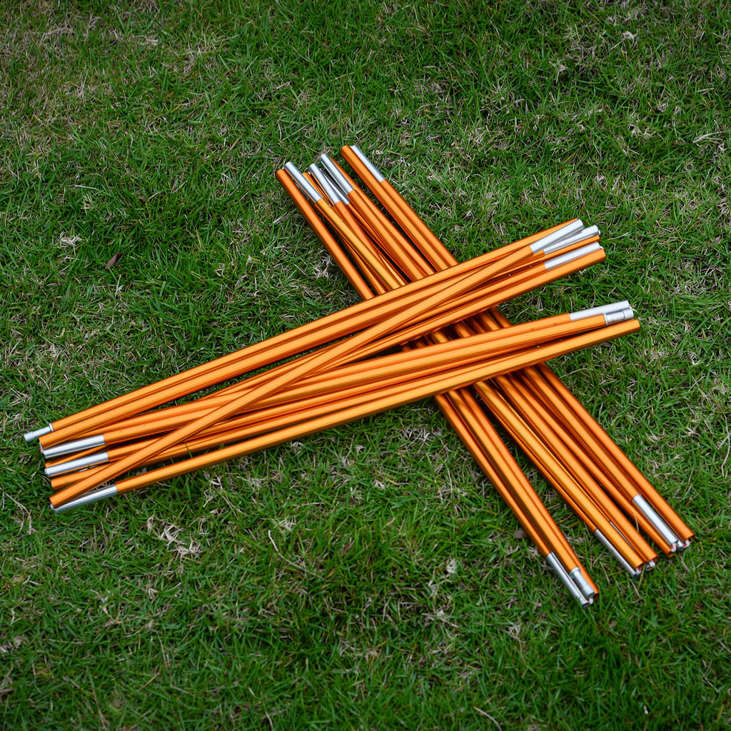 Geertop Portable Aluminum Replacement Tent Poles For 2 Person Tent Ultralight Aluminium Rods For Camping Hiking Backpacking
