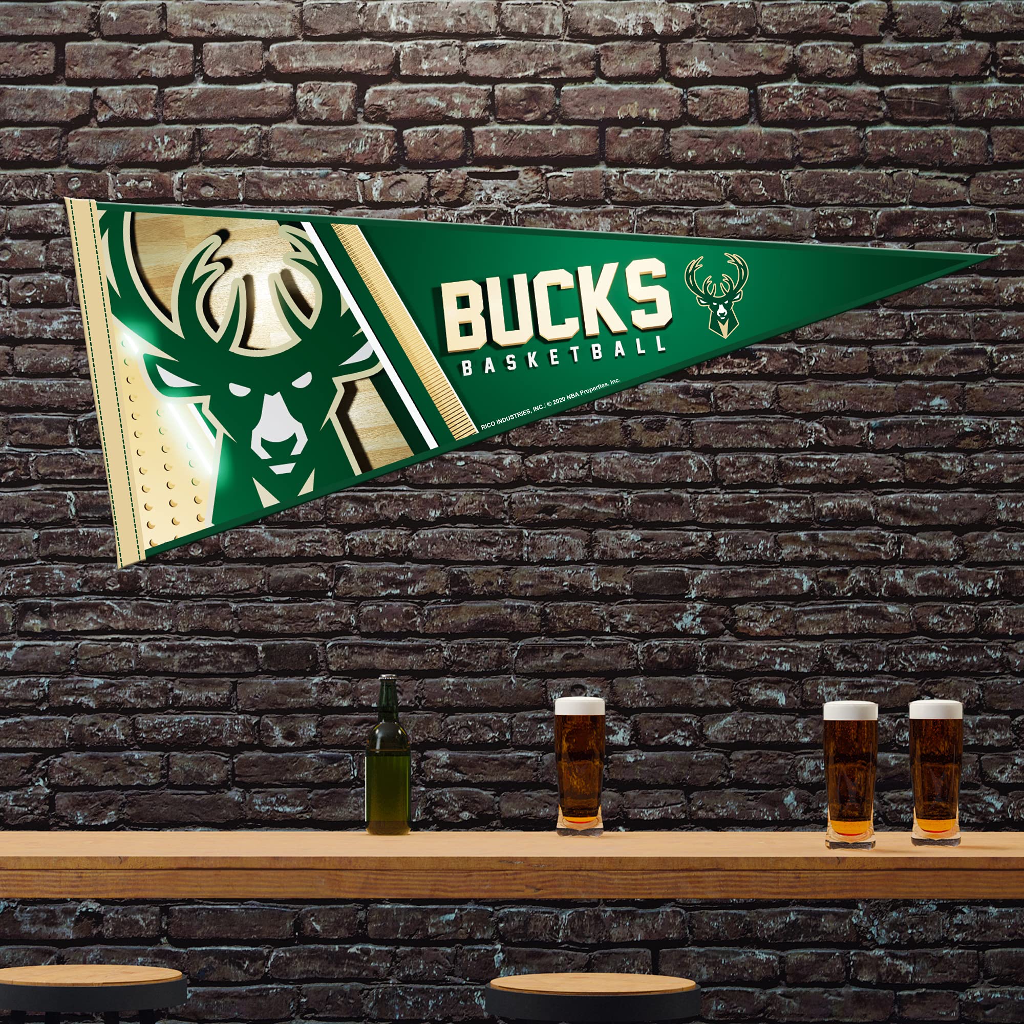 Rico Industries Ncaa North Texas Mean Green Primary 12'' X 30'' Felt Wall D  Cor Pennant - Great For Home/Bed Room/Man Cave D  C