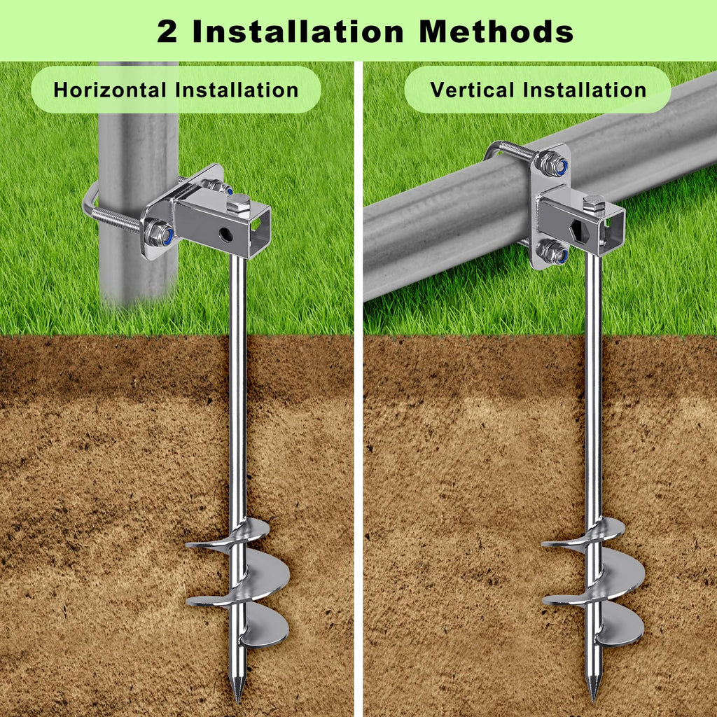 Insaga Multi-Purpose Ground Anchors Screw In, Fully Welded Shed Anchor Kit, 30 Earth Anchor, Mobile Home Anchors For Trampoline,