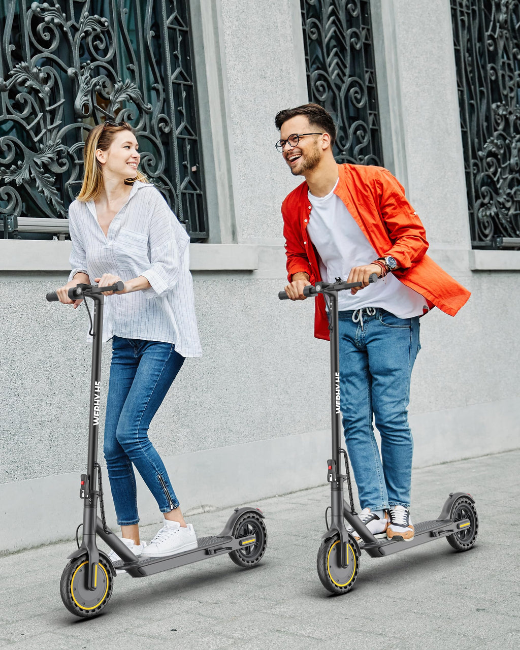Electric Scooter with 350W Brushless Motor, 19 MPH Max Speed, 15 Miles Range, 8.5 Solid Tire, 3 Speed Modes, Cruise Control, Por