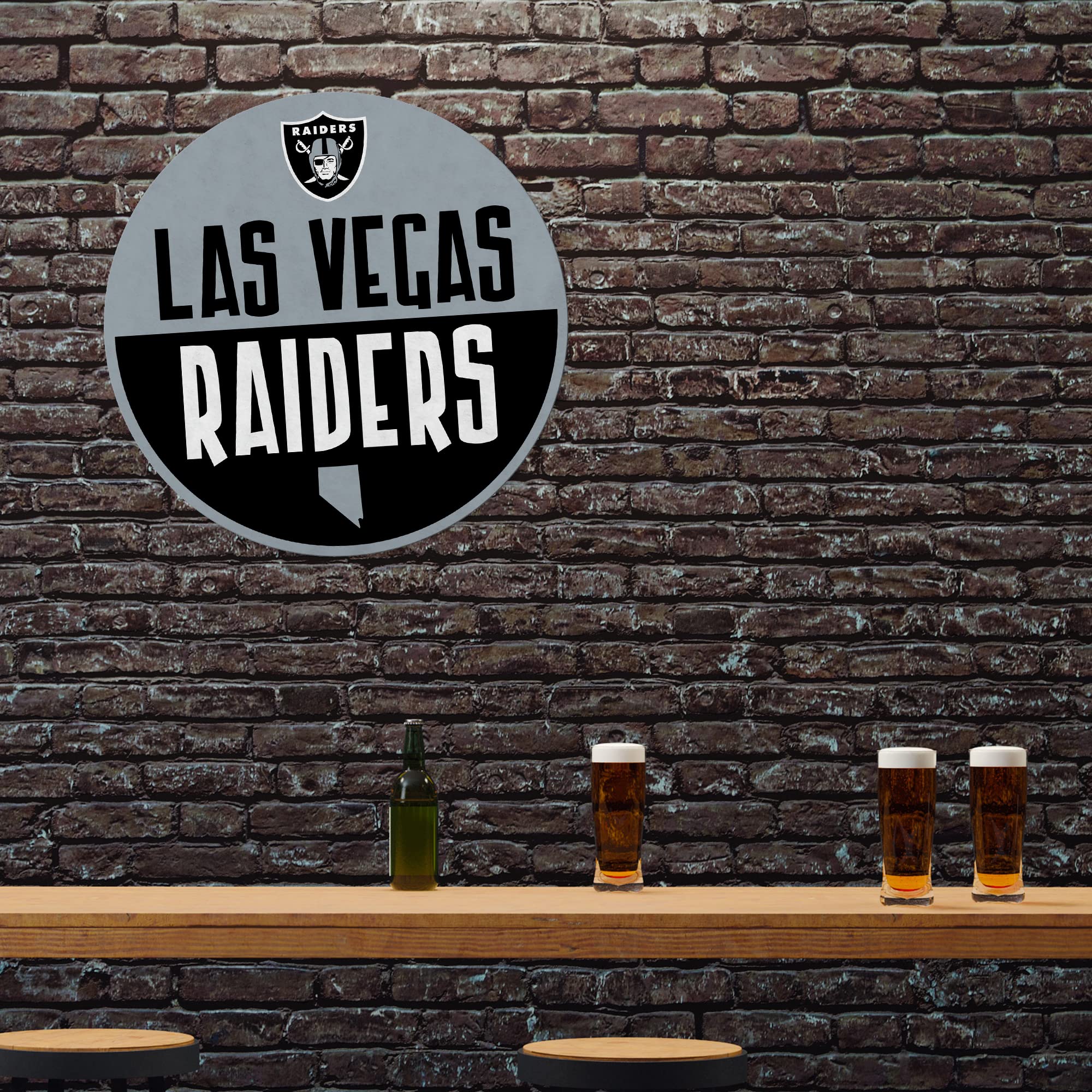 Rico Industries Nfl Football Las Vegas Raiders Classic Shape Cut Pennant - Home And Living Room D  Cor - Soft Felt Ez To Hang