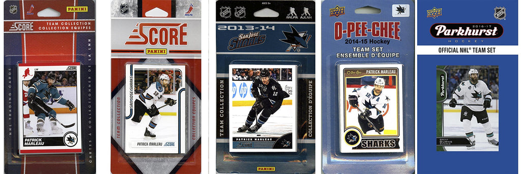 Nhl San Jose Sharks 5 Different Licensed Trading Card Team Sets
