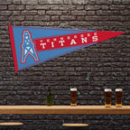Rico Industries Nfl Football Tennessee Titans Retro 12'' X 30'' Felt Wall D  Cor Pennant - Great For Home/Bed Room/Man Cave D  C
