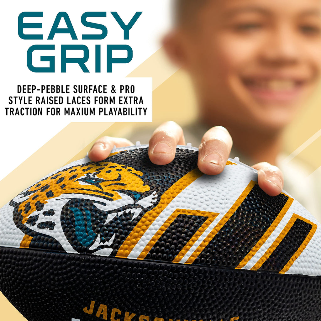 Franklin Sports Nfl Jacksonville Jaguars Football - Youth Football - Mini 8.5'' Rubber Ball - Perfect For Kids - Team Logos And