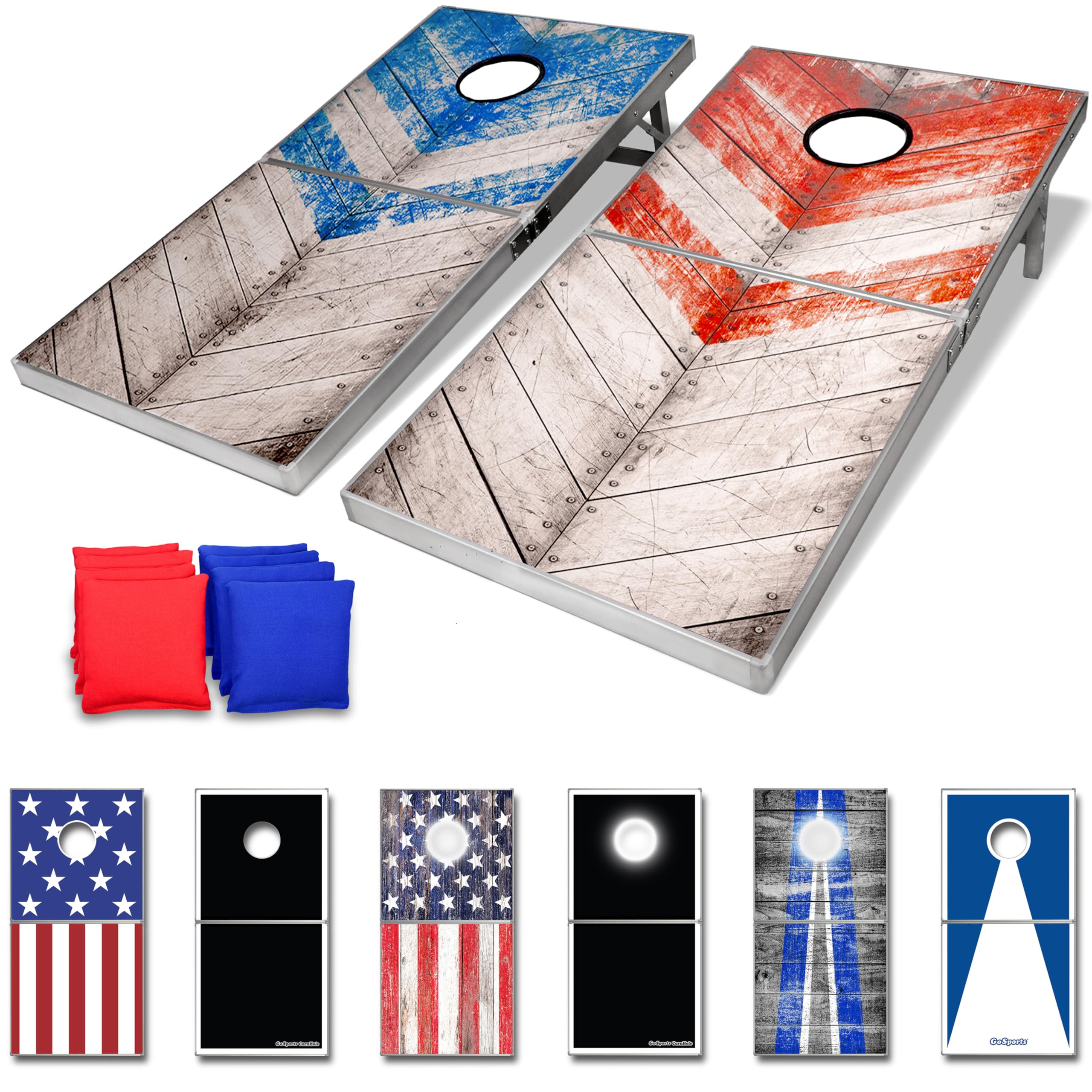 GoSports Classic Regulation Size Cornhole Set - Includes 8 Bean Bags & Rules