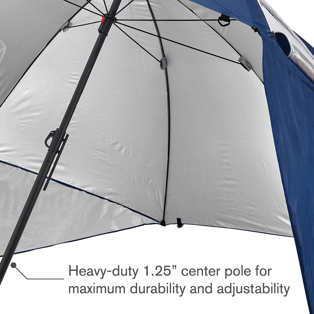 Sport-Brella Premiere Xl Upf 50+ Umbrella Shelter For Sun And Rain Protection (9-Foot, Blue)