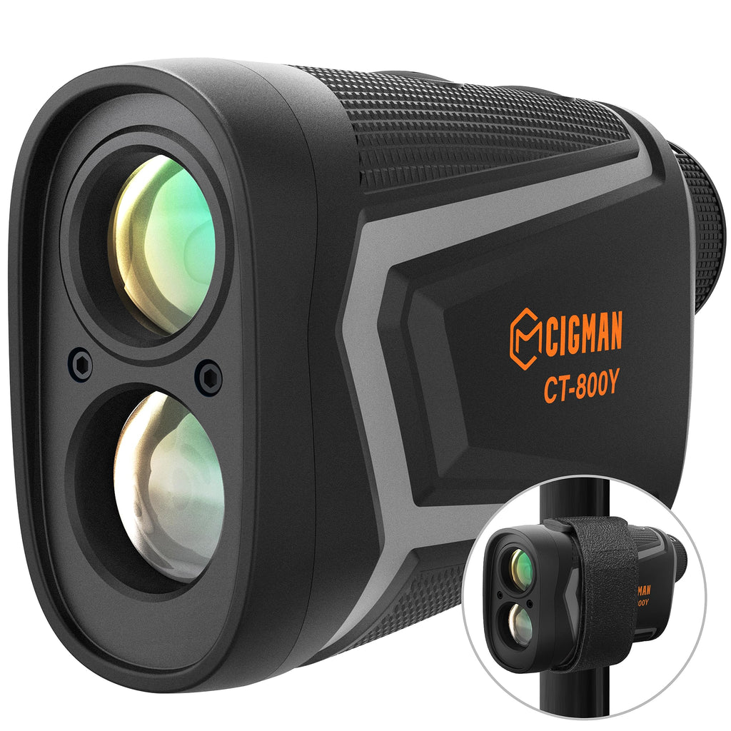 Golf Rangefinder With Slope, Cigman 850 Yards Range Finder Golf, Laser Rangefinder Golfing With Usb Rechargeable, 6X Magnificati