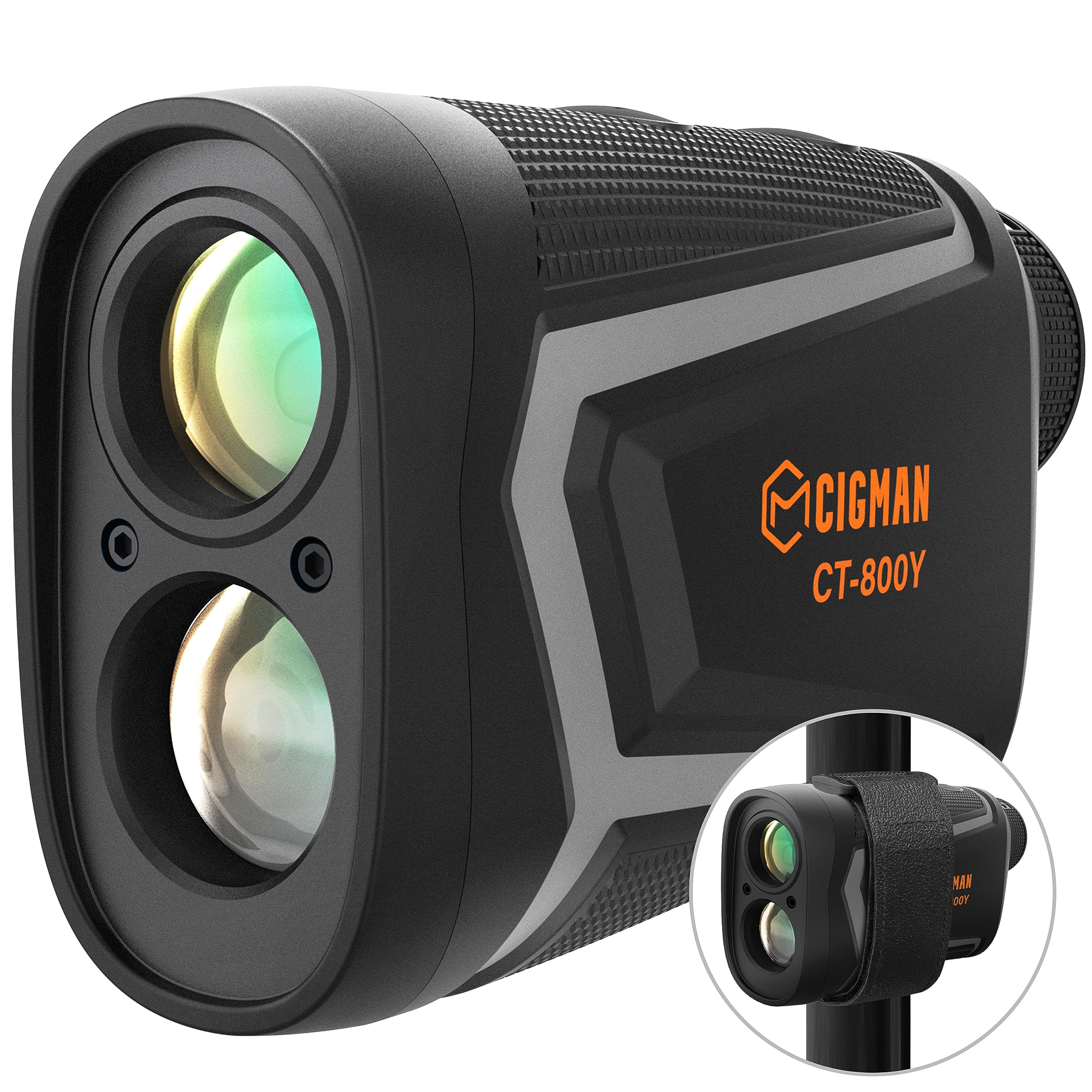 Golf Rangefinder With Slope, Cigman 850 Yards Range Finder Golf, Laser Rangefinder Golfing With Usb Rechargeable, 6X Magnificati
