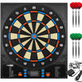 CyeeLife Electronic Dartboard with Soft Darts,8 Players&34 Games&255 Variations,Battery/Adapter/3 Languages Switching for Profes