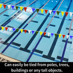 Water Gear Backstroke Flags - Meets All Regulations - Heavy-Duty Vinyl - Great For Swimmers And Divers - Competitive Swim Gear -