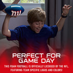 Franklin Sports Nfl New York Giants Football - Kids Foam Football - Soft Football - Mini Size - Perfect For Gameday - 8.5'' 3D L