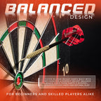 Franklin Sports Steel Tip Darts Set - 6 Pack Of 18 Gram Steel Darts - Removable Standard Nylon Flights And Brass Barrels - Light