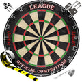 Viper League Regulation Bristle Steel Tip Dartboard Set with Staple-Free Bullseye, Galvanized Metal Thin Radial Spider Wire; Hig