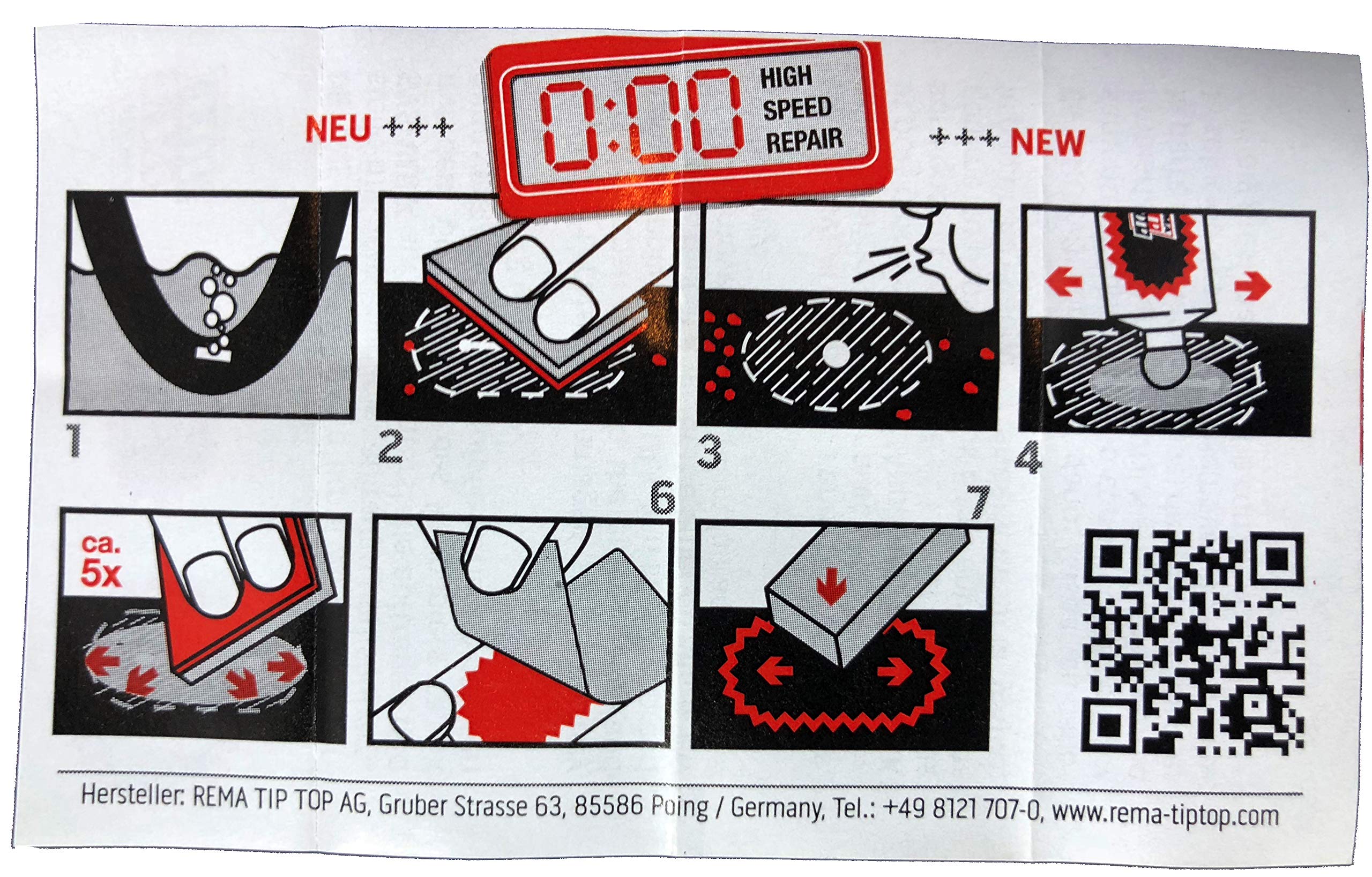 Rema Sport Bicycle Narrow Tube Patch Repair Kit Tt04 (24) - Tt O4