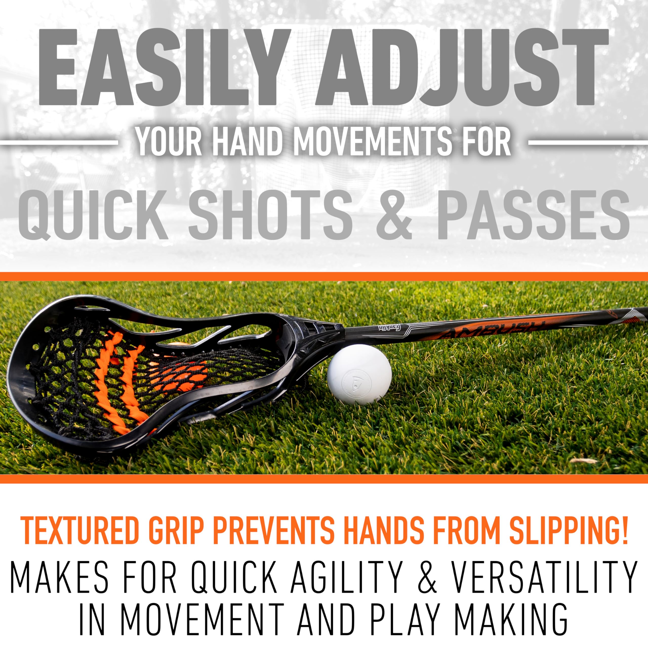 Franklin Sports Unisex Teen Youth Lacrosse Sticks, Black/Orange, 26 Us