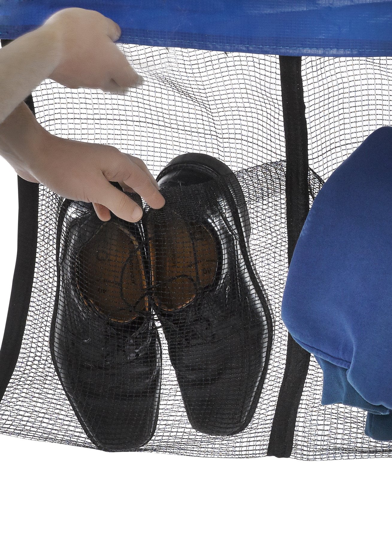 Upper Bounce Trampoline Shoe Storage Bag - Trampoline Storage Mesh Bag With 4 Straps  3 Pouch Toys, Shoes Organizer Bag  Travel,