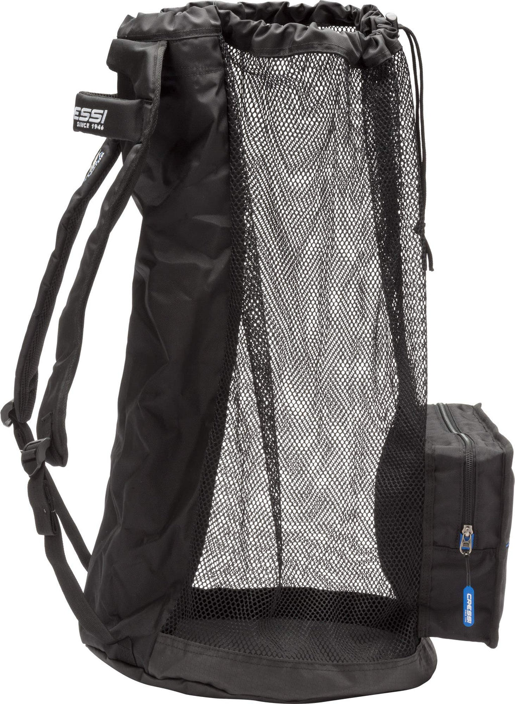 Cressi Heavy Duty Mesh Backpack 85 Liters Capacity For Snorkeling, Water Sport Gear | Utila: Designed In Italy, Black, One Size