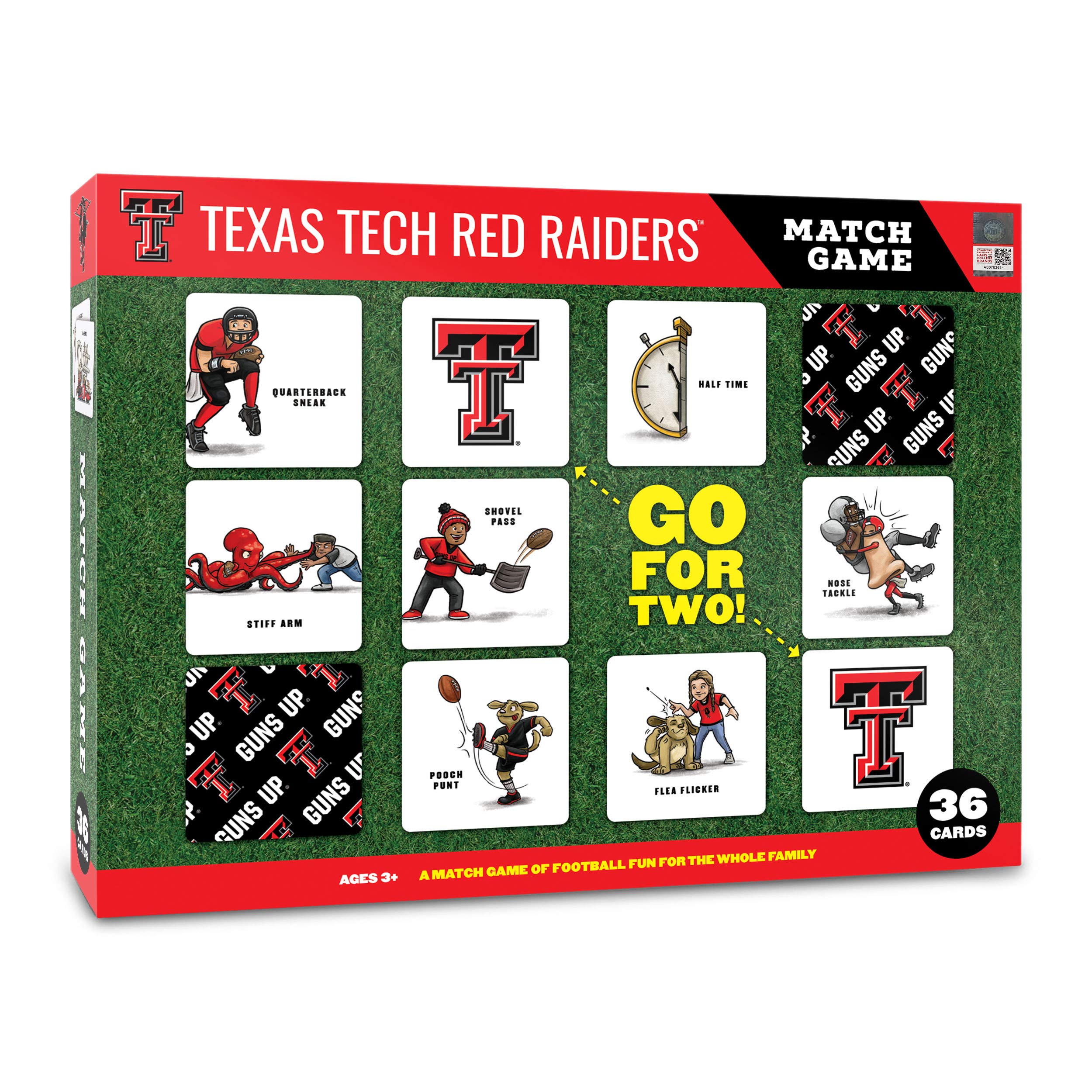 YouTheFan NCAA Texas Tech Red Raiders Licensed Memory Match Game