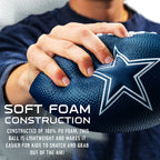 Franklin Sports Nfl Dallas Cowboys Football - Kids Foam Football - Soft Football - Mini Size - Perfect For Gameday - 8.5'' 3D Lo