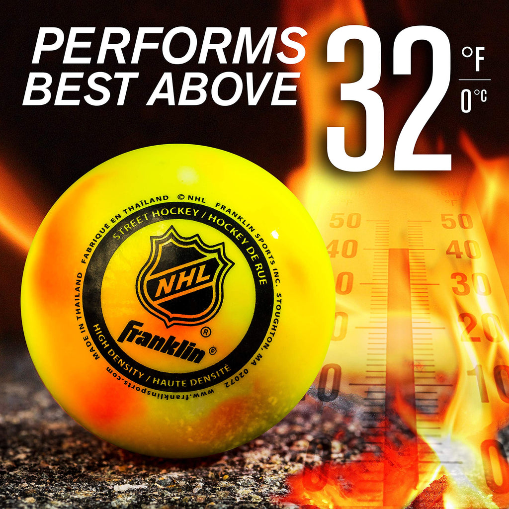 Franklin Sports Street Hockey Balls - Nhl - 3 Pack - Combo