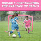 GoSports Team Tone 6 ft x 4 ft Portable Soccer Goal for Kids - Pop Up Net for Backyard - Pink