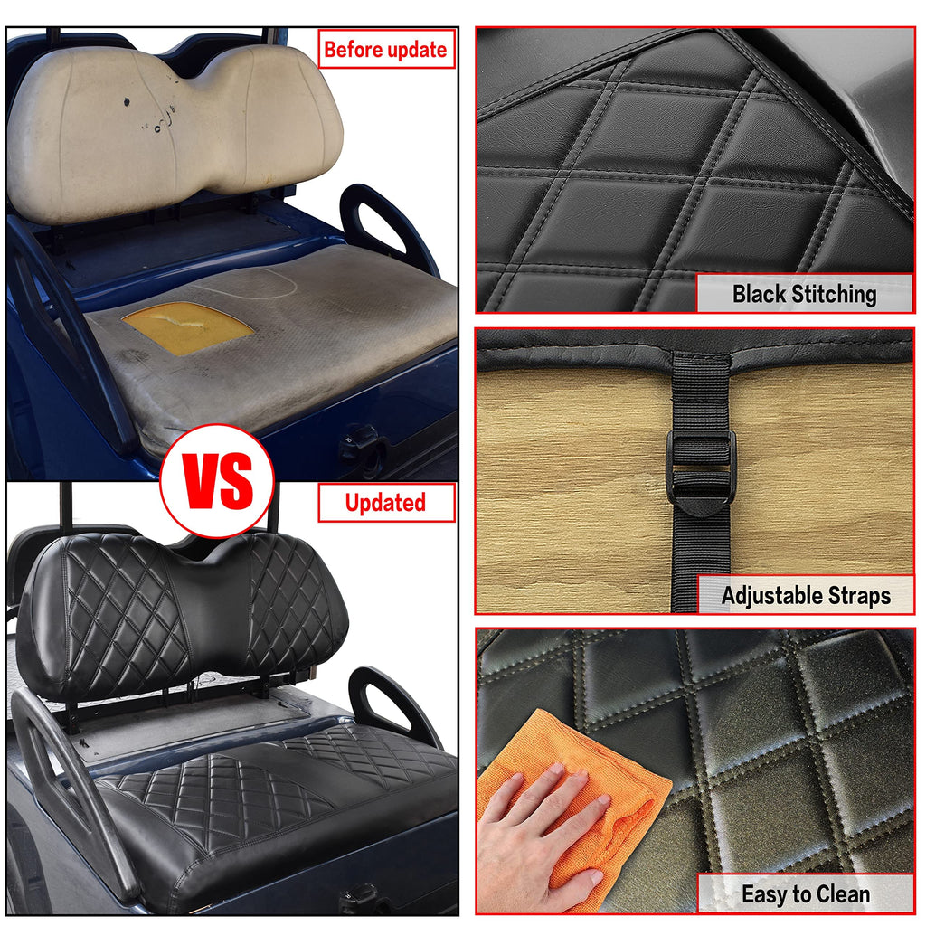 Nokins Golf Cart P Diamond Seat Cover For Golf Cart Club Car Precedent Original Regular Front Seat Cushion, No Stapler Required,