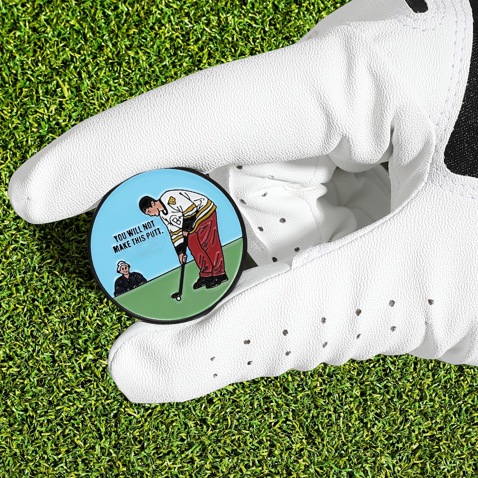 Jiaowei Enamel Golf Ball Marker With Magnetic Hat Clip - Funny Golf Accessories - Great Gift For Golf Lovers - You Will Not Make