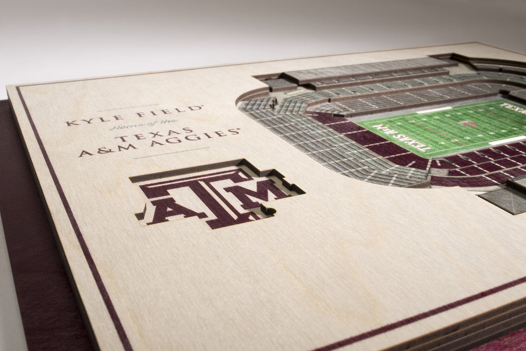 Youthefan Ncaa Texas A&M Aggies 5-Layer Stadiumview 3D Wall Art - Kyle Field