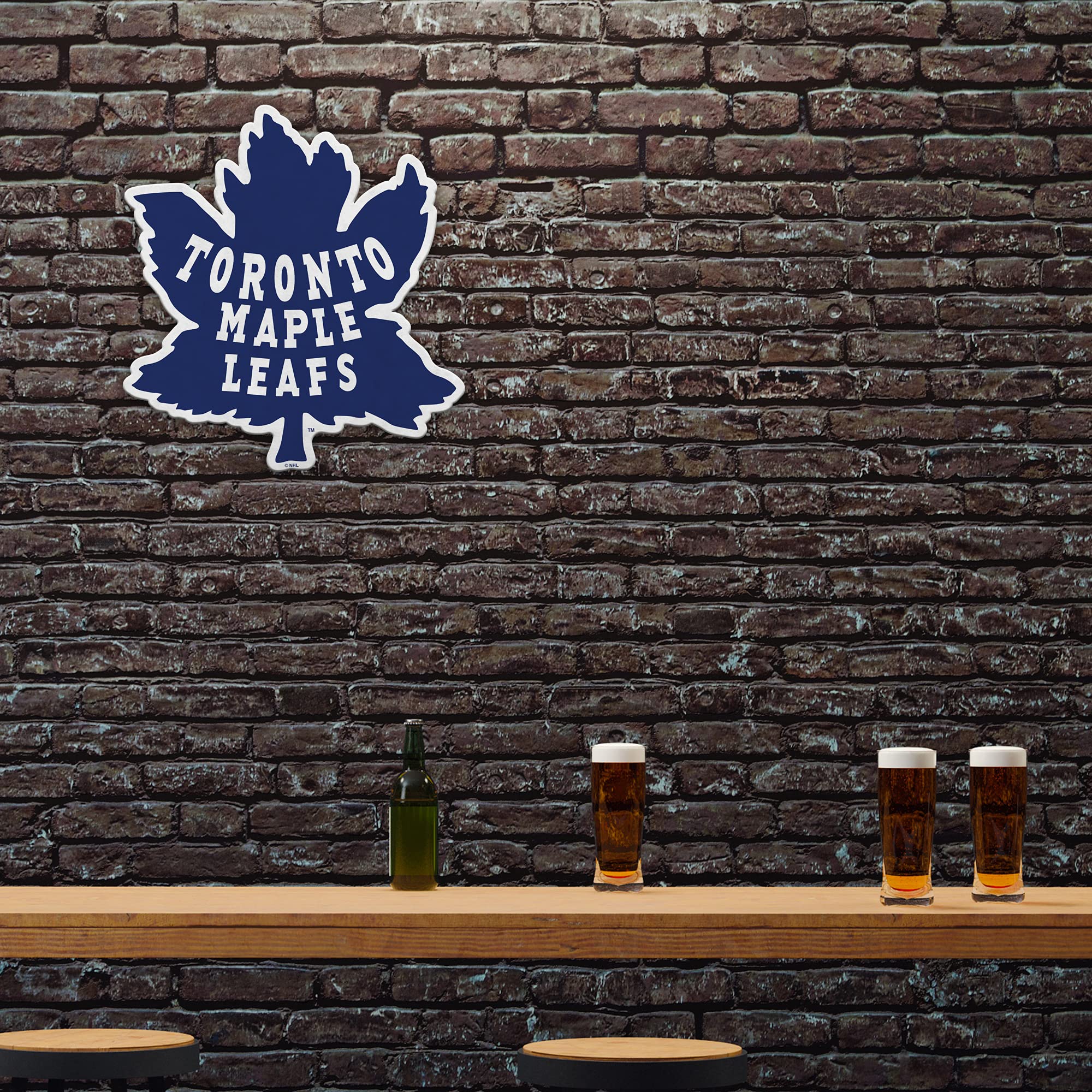 Rico Industries Nhl Toronto Maple Leafs Retro Shape Cut Pennant - Home And Living Room D  Cor - Soft Felt Ez To Hang