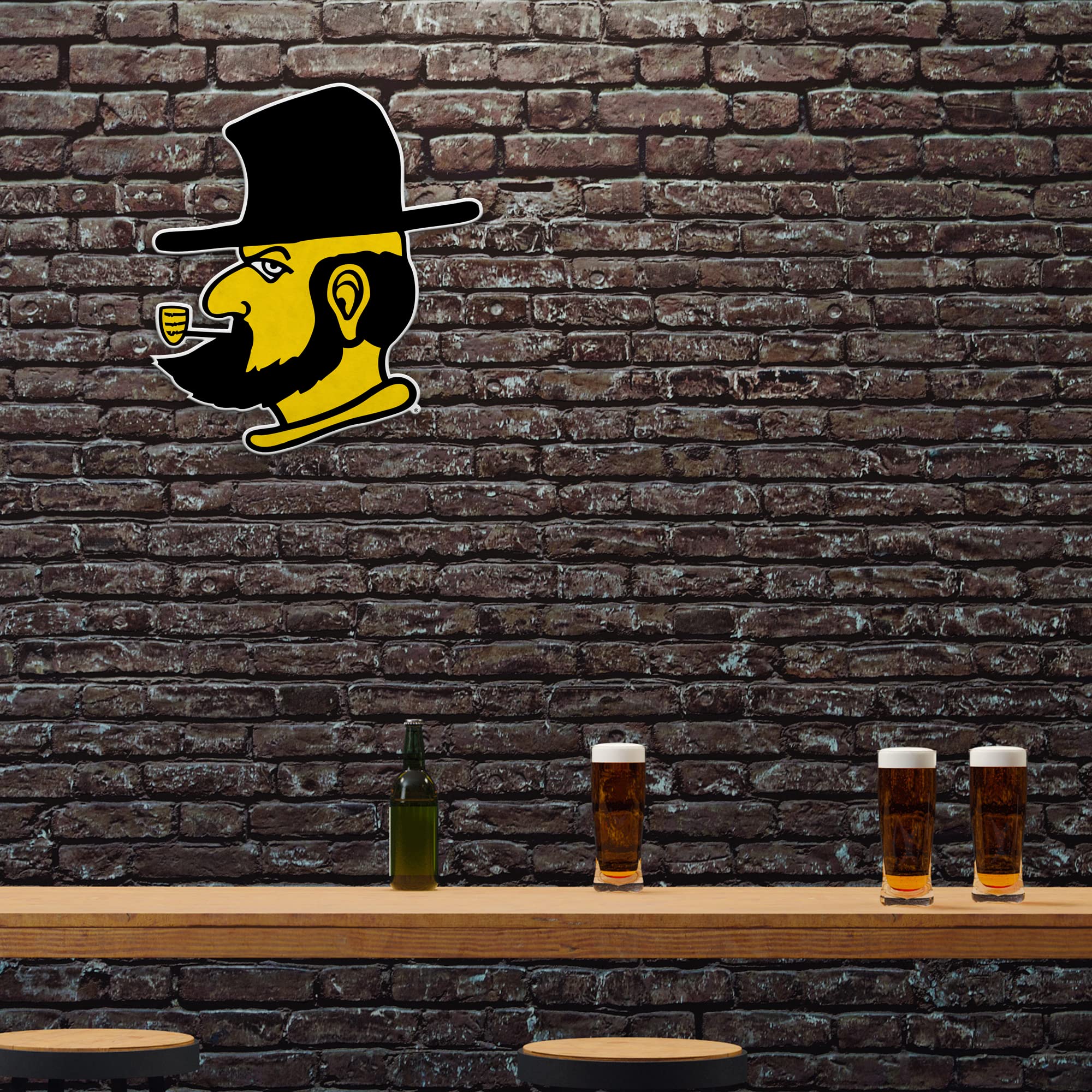 Rico Industries Ncaa Appalachian State Mountaineers Mascot Shape Cut Pennant - Home And Living Room D  Cor - Soft Felt Ez To Han