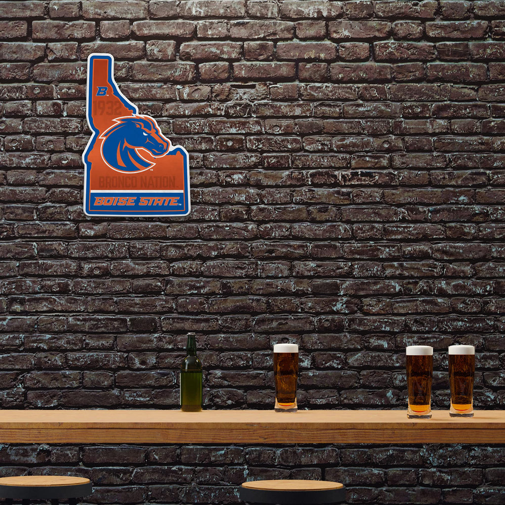 Rico Industries Ncaa Boise State Broncos State Shape Shape Cut Pennant - Home And Living Room D  Cor - Soft Felt Ez To Hang