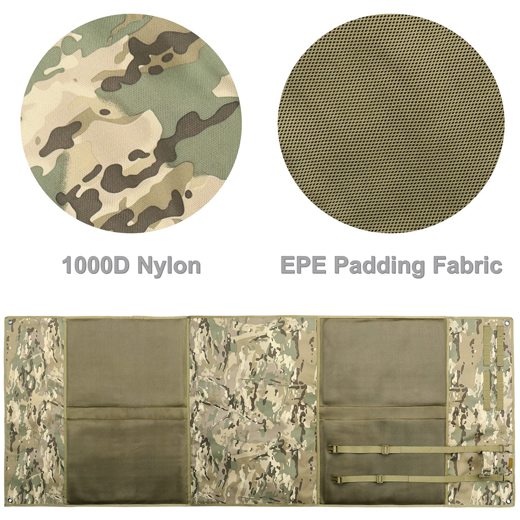 Deyace Shooting Mats Prone Padded, Extra Large Portable Roll Up Shooting Padded Mat For Range Shooting And Hunting (Green)