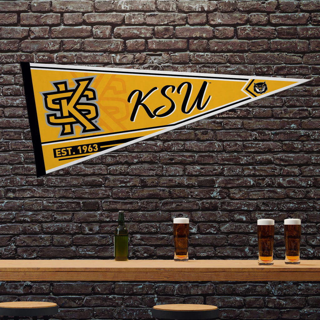 Rico Industries Ncaa Kennesaw State Owls Classic 12'' X 30'' Felt Wall D  Cor Pennant - Great For Home/Bed Room/Man Cave D  Cor