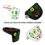 Foretra Putt For Dough - Money Maker Black Golf Putter Headcover Quality Pu Leather Magnetic Closure For Mallet Style Putters