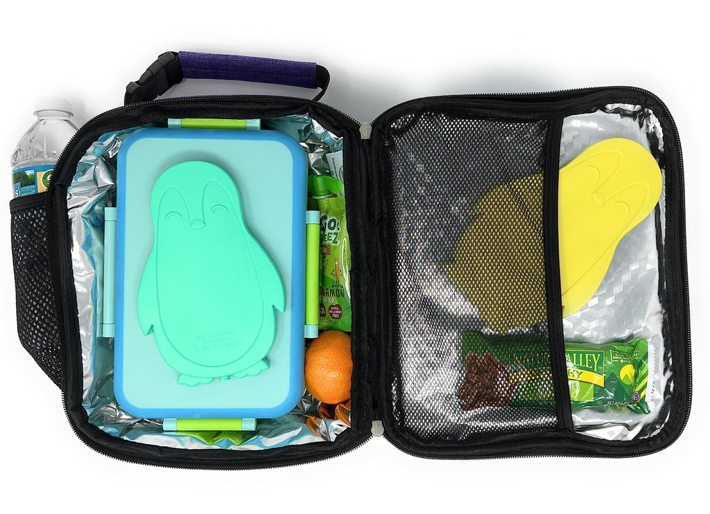 Slim Ice Packs For Lunch Boxes Kids - 3-Pack Long-Lasting Penguin Lunch Box Ice Packs For Kids - Slim Reusable Ice Packs For Lun