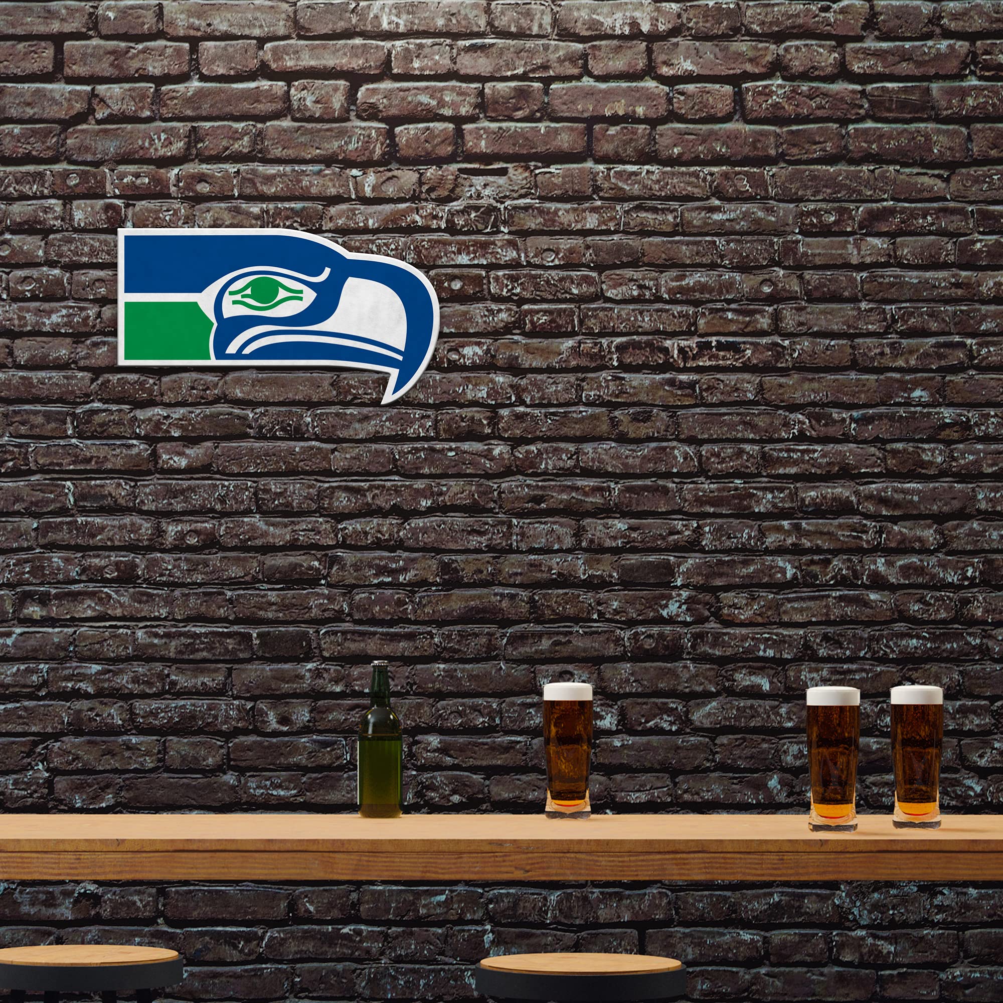 Rico Industries Nfl Football Seattle Seahawks Retro Shape Cut Pennant - Home And Living Room D  Cor - Soft Felt Ez To Hang