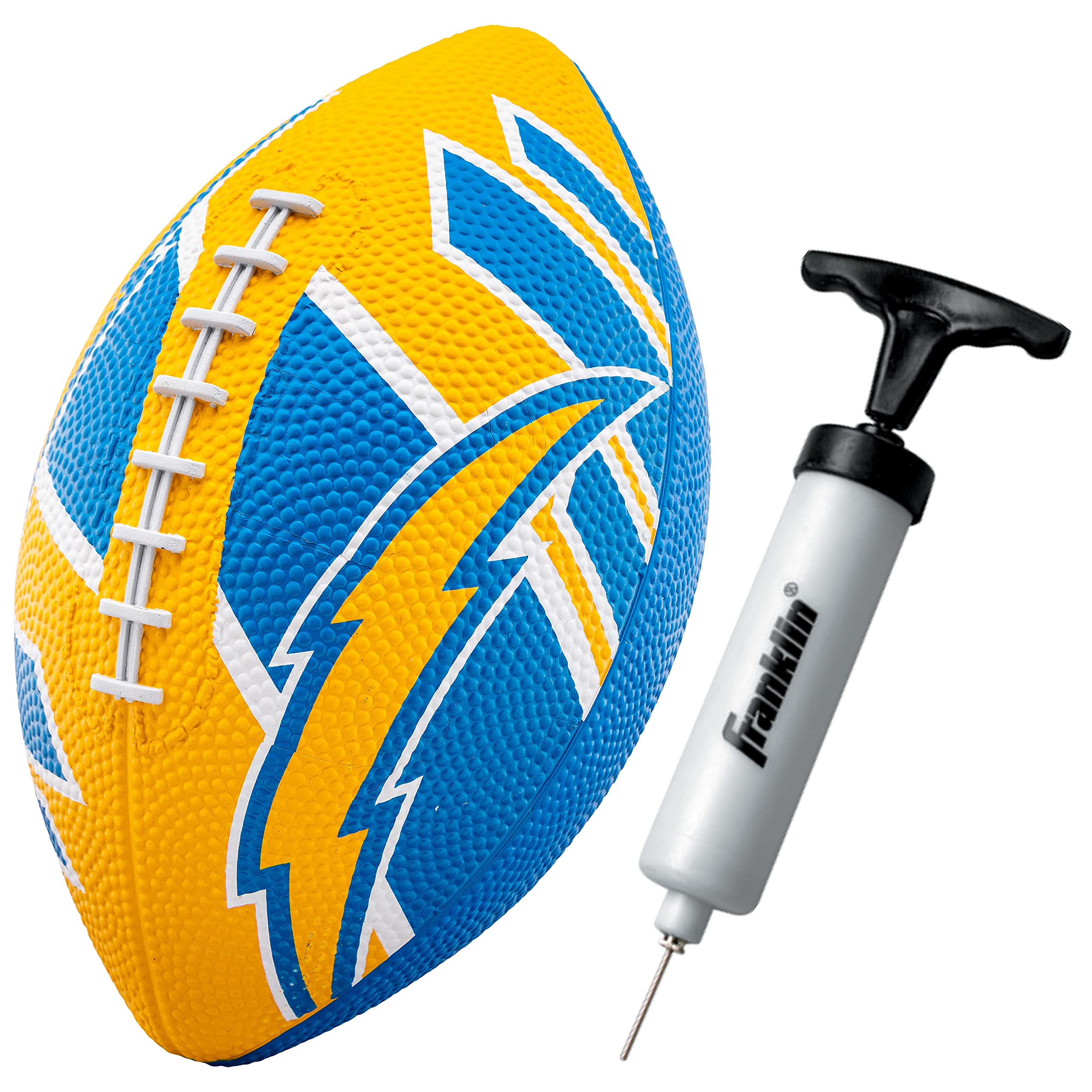 Franklin Sports NFL Los Angeles Chargers Football - Youth Football - Mini 8.5 Rubber Ball - Perfect for Kids - Team Logos and Co