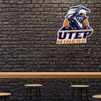 Rico Industries Ncaa Texas-El Paso Miners Mascot Shape Cut Pennant - Home And Living Room D  Cor - Soft Felt Ez To Hang