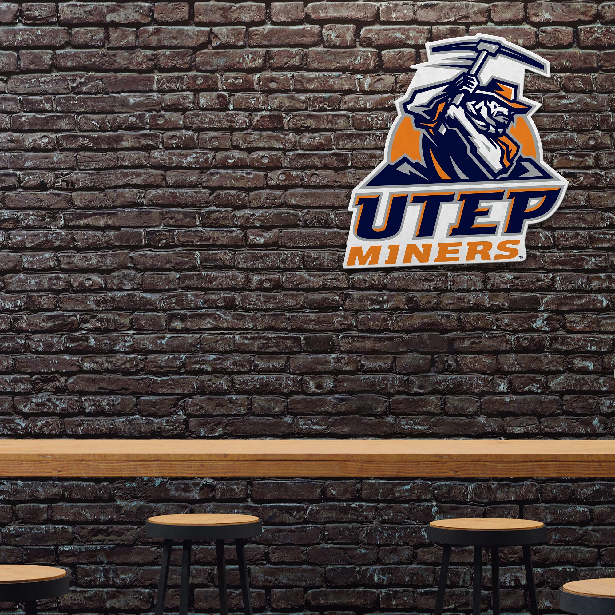 Rico Industries Ncaa Texas-El Paso Miners Mascot Shape Cut Pennant - Home And Living Room D  Cor - Soft Felt Ez To Hang