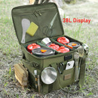 Lemubeane Tactical Camping Storage Bag - 57L Utility Tote Bag Organizer With Combination Lock And Shoulder Straps (Tan, 57L)