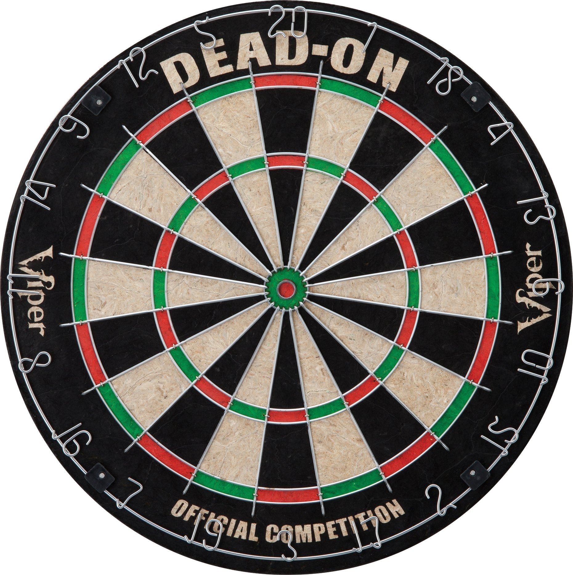 Viper Metropolitan Solid Wood Cabinet & Sisal/Bristle Dartboard Ready-To-Play Bundle: Deluxe Set (Dead On Dartboard And Darts),