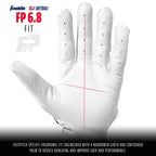 Franklin Sports Cfx Fp Softball Batting Gloves Pair, Women'S X-Large, White/Chrome