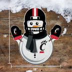 Rico Industries Ncaa Cincinnati Bearcats Snowman Shape Cut Pennant - Home And Living Room D  Cor - Soft Felt Ez To Hang