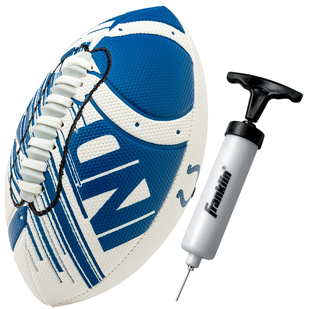 Franklin Sports Nfl Indianapolis Colts Football - Youth Mini Football - 8.5'' Junior Size Ball - Spacelace Easy Grip Texture- Pe