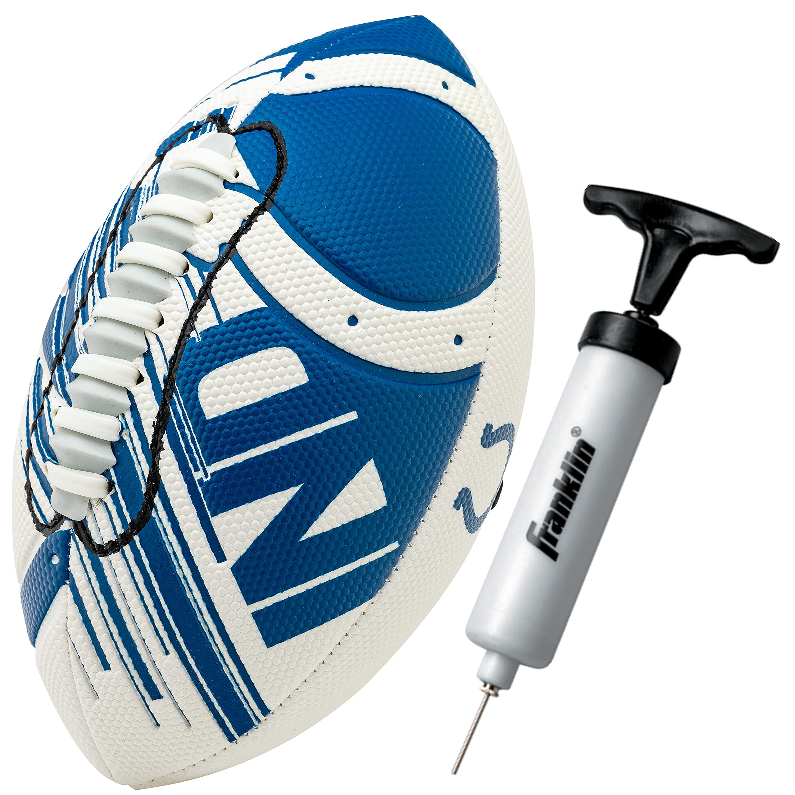 Franklin Sports Nfl Indianapolis Colts Football - Youth Mini Football - 8.5'' Junior Size Ball - Spacelace Easy Grip Texture- Pe